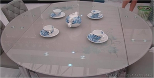 Круглый стеклянный стол для кухни B812, стол обеденный стеклянный круглый B812 - <ro>Изображение</ro><ru>Изображение</ru> #2, <ru>Объявление</ru> #820259