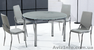 Круглый стеклянный стол для кухни B812, стол обеденный стеклянный круглый B812 - <ro>Изображение</ro><ru>Изображение</ru> #4, <ru>Объявление</ru> #820259