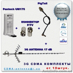 Мобильный модем Pantech UM175 с антеннами СД МА+ адаптер. Комплекты для 3G. ОПТ