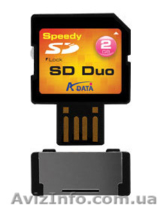 A-Data Speedy 2GB SD Duo (SD + USB) Memory Card - <ro>Изображение</ro><ru>Изображение</ru> #1, <ru>Объявление</ru> #376269