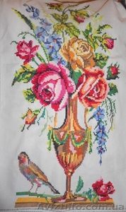 Продається весільний вишитий рушник "Квіти в вазі" (ручної роботи) - <ro>Изображение</ro><ru>Изображение</ru> #2, <ru>Объявление</ru> #871927