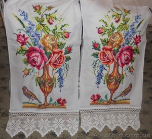 Продається весільний вишитий рушник "Квіти в вазі" (ручної роботи) - <ro>Изображение</ro><ru>Изображение</ru> #1, <ru>Объявление</ru> #871927
