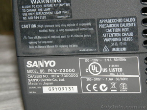 Продам проектор SANYO PLV-Z3000 Full HD - <ro>Изображение</ro><ru>Изображение</ru> #2, <ru>Объявление</ru> #861992