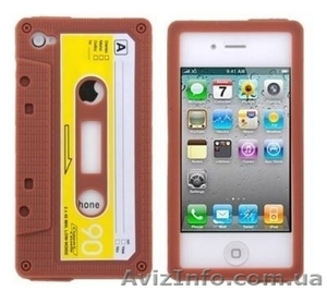 Силиконовый чехол кассета для iPhone 4  - <ro>Изображение</ro><ru>Изображение</ru> #1, <ru>Объявление</ru> #866748