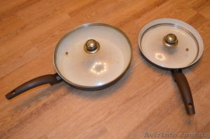 продам 2 сковородки с керамическим покрытием - <ro>Изображение</ro><ru>Изображение</ru> #1, <ru>Объявление</ru> #993811