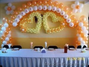 Свадебное оформление шарами, украсить зал, шарики на свадьбу - <ro>Изображение</ro><ru>Изображение</ru> #1, <ru>Объявление</ru> #1037946