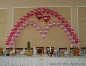 Свадебное оформление шарами, украсить зал, шарики на свадьбу - <ro>Изображение</ro><ru>Изображение</ru> #7, <ru>Объявление</ru> #1037946