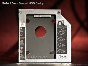 Optibay Оптибей SATA 9.5mm Second HDD Caddy - <ro>Изображение</ro><ru>Изображение</ru> #1, <ru>Объявление</ru> #1032272