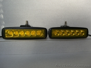 ПТФ светодиодные LED 2218-18W-А , противотуманные фары (желтые), комплект 2шт. - <ro>Изображение</ro><ru>Изображение</ru> #2, <ru>Объявление</ru> #1067019