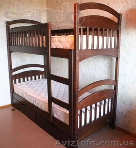 Двухъярусная деревянная кровать-трансформер Карина, от производителя - <ro>Изображение</ro><ru>Изображение</ru> #1, <ru>Объявление</ru> #1179682