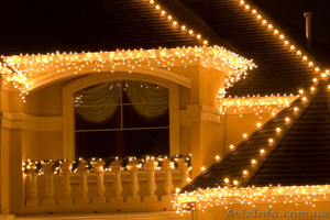 Гирлянда бахрома,новогодняя подсветка загородного дома - <ro>Изображение</ro><ru>Изображение</ru> #5, <ru>Объявление</ru> #1315723