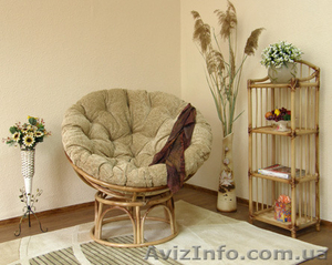 круглые кресла папасан из ротанга