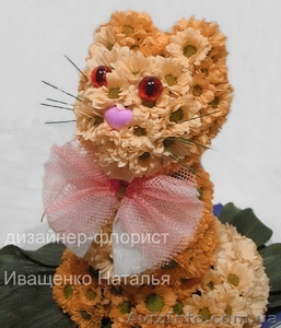 Котик из живых цветов. - <ro>Изображение</ro><ru>Изображение</ru> #1, <ru>Объявление</ru> #1325544