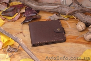 Кожаный кошелек ручной работы,  Miros