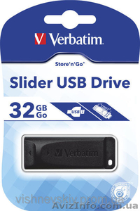 Флешки Slider USB Drive 32гб Verbatim - <ro>Изображение</ro><ru>Изображение</ru> #1, <ru>Объявление</ru> #1337161