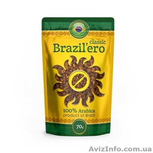 Кофе натуральный растворимый сублимированный "BRAZIL`ERO™" ОПТ - <ro>Изображение</ro><ru>Изображение</ru> #2, <ru>Объявление</ru> #1344627