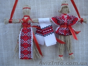 Неразлучники Оберег Сувенир Кукла -мотанка
