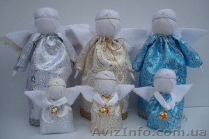 Новогодние Ангелочки. Пара оберегов для друзей и близких.Мотанка.