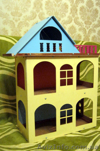 Желтый  разборной  домик для куколок до 18 см. - <ro>Изображение</ro><ru>Изображение</ru> #2, <ru>Объявление</ru> #1386496