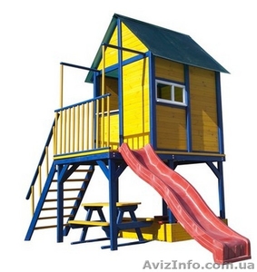 Детская площадка - домик с горкой "Папин домик" - <ro>Изображение</ro><ru>Изображение</ru> #1, <ru>Объявление</ru> #1422341