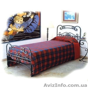 Кованая односпальная кровать «Витязь» ПОЛ4. Мебель с доставкой - <ro>Изображение</ro><ru>Изображение</ru> #1, <ru>Объявление</ru> #1405998