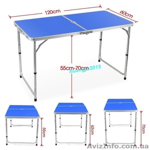 Походный столик алюминиевый 120х60, мебель для пикника - <ro>Изображение</ro><ru>Изображение</ru> #1, <ru>Объявление</ru> #1425553