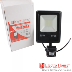LED прожектор с датчиком движения 20W IP65 ElectroHouse EH-LP-212 - <ro>Изображение</ro><ru>Изображение</ru> #1, <ru>Объявление</ru> #1503149