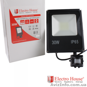 LED прожектор с датчиком движения 30W IP65 ElectroHouse EH-LP-213 - <ro>Изображение</ro><ru>Изображение</ru> #1, <ru>Объявление</ru> #1503152