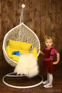 Подвесное детское кресло кокон шар из искусственного ротанга - <ro>Изображение</ro><ru>Изображение</ru> #2, <ru>Объявление</ru> #1514739
