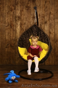 Подвесное детское кресло кокон шар из искусственного ротанга - <ro>Изображение</ro><ru>Изображение</ru> #3, <ru>Объявление</ru> #1514739