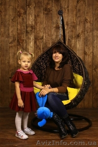 Подвесное детское кресло кокон шар из искусственного ротанга - <ro>Изображение</ro><ru>Изображение</ru> #4, <ru>Объявление</ru> #1514739