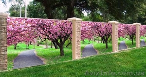 Сетка фото для декора забора беседки альтанки фасада ландшафтный дизай