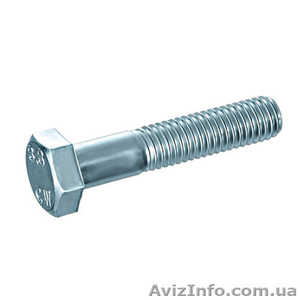 DIN 931 Болт c шестигранной головкой и неполной резьбой A2,  A4,  12.9, 