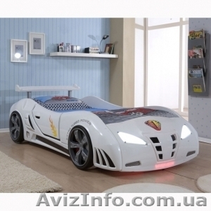 Детская кровать в виде автомобиля "Extra turbo power" + подарок - <ro>Изображение</ro><ru>Изображение</ru> #1, <ru>Объявление</ru> #1592033
