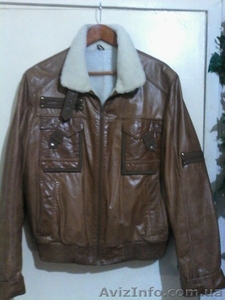 Куртка короткая, кожа, натуральных мех. Размер 48 - <ro>Изображение</ro><ru>Изображение</ru> #2, <ru>Объявление</ru> #1595303