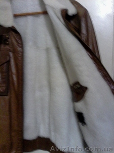 Куртка короткая, кожа, натуральных мех. Размер 48 - <ro>Изображение</ro><ru>Изображение</ru> #4, <ru>Объявление</ru> #1595303