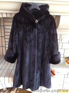 Шуба норкова чорна,  довга Італія