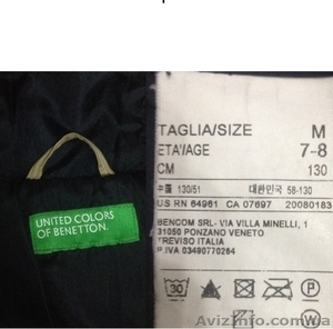 Куртка Benetton 7-8 лет рост 130 см. - <ro>Изображение</ro><ru>Изображение</ru> #3, <ru>Объявление</ru> #1587033