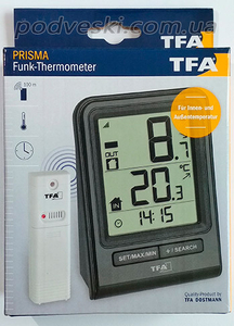 Цифровые термометры для комнаты и улицы с радиодатчиком TFA Prisma. - <ro>Изображение</ro><ru>Изображение</ru> #2, <ru>Объявление</ru> #1651131