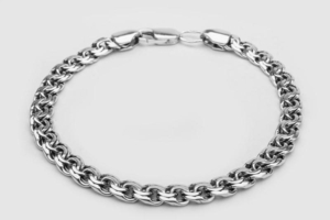 Серебряный Браслет - Зеркальный бисмарк,  вес 15, 36 грамм,  плетение Бисмарк - Khu