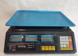 Торговые Весы электронные с калькулятором Crystal 50 kg 6V Черный Лучшая цена! - <ro>Изображение</ro><ru>Изображение</ru> #7, <ru>Объявление</ru> #1697730