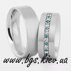 Обручальные кольца из белого золота с бриллиантами - <ro>Изображение</ro><ru>Изображение</ru> #3, <ru>Объявление</ru> #1709475