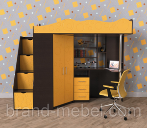 Ліжко горище ДМ 37 МДФ серії Binky