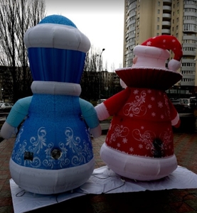 Надувные рекламные фигуры Деда Мороза и Снегурочки - <ro>Изображение</ro><ru>Изображение</ru> #3, <ru>Объявление</ru> #1720044