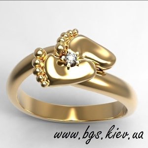 Золота каблучка ніжки,  кільце п'ятачки немовляти,  кільце подарунок,  народження