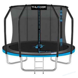 Батут 312 см THUNDER INSIDE ELITE с внутренней сеткой черно-голубой #1682470