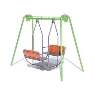 Металева гойдалка з люлькою човник на дитячий вуличний майданчик #1597253
