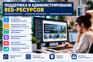 Поддержка и администрирование веб-ресурсов — обновление контента #1754378