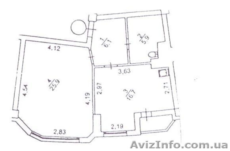 1-комнатная квартира современная планировка!!!!! - <ro>Изображение</ro><ru>Изображение</ru> #2, <ru>Объявление</ru> #13461