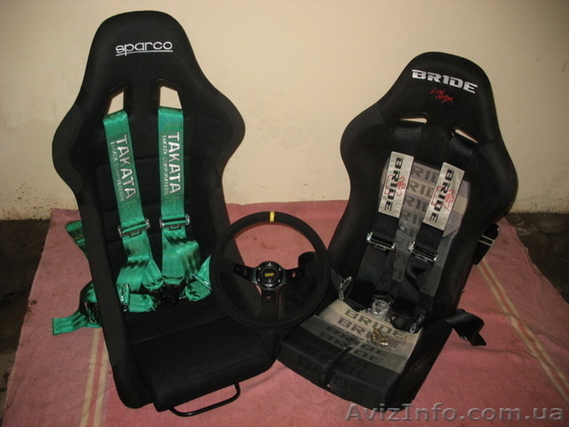 Cпортивное сиденье (ковш) BRIDE, Sparco, Recaro; ремни безопасности TAKATA, OMP - <ro>Изображение</ro><ru>Изображение</ru> #1, <ru>Объявление</ru> #43941
